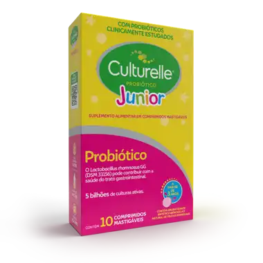 imagem de Culturelle® probiótico junior com 10 comprimidos mastigáveis EMS